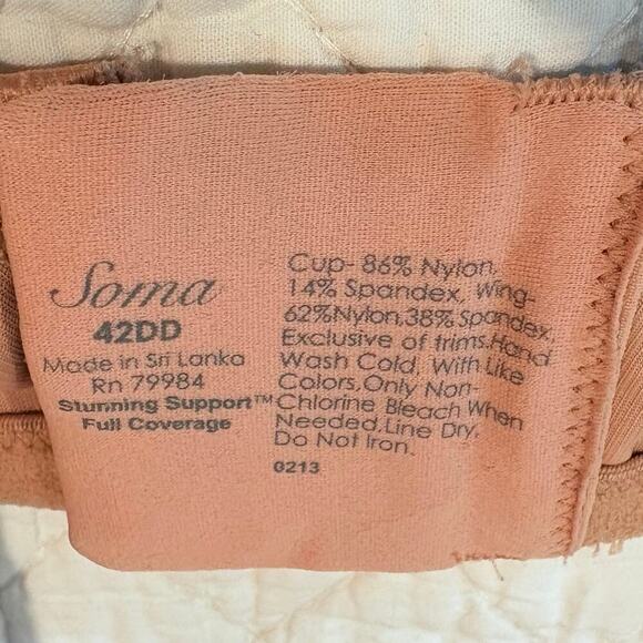 SOMA Push Up Bra Nude Sz 42DD RN 79984 Full Coverage Stunning Support Intimates - Picture 5 of 7